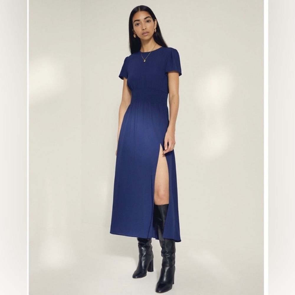 Aritzia Wilfred Maxime Midi Dress in Animal Print Size S